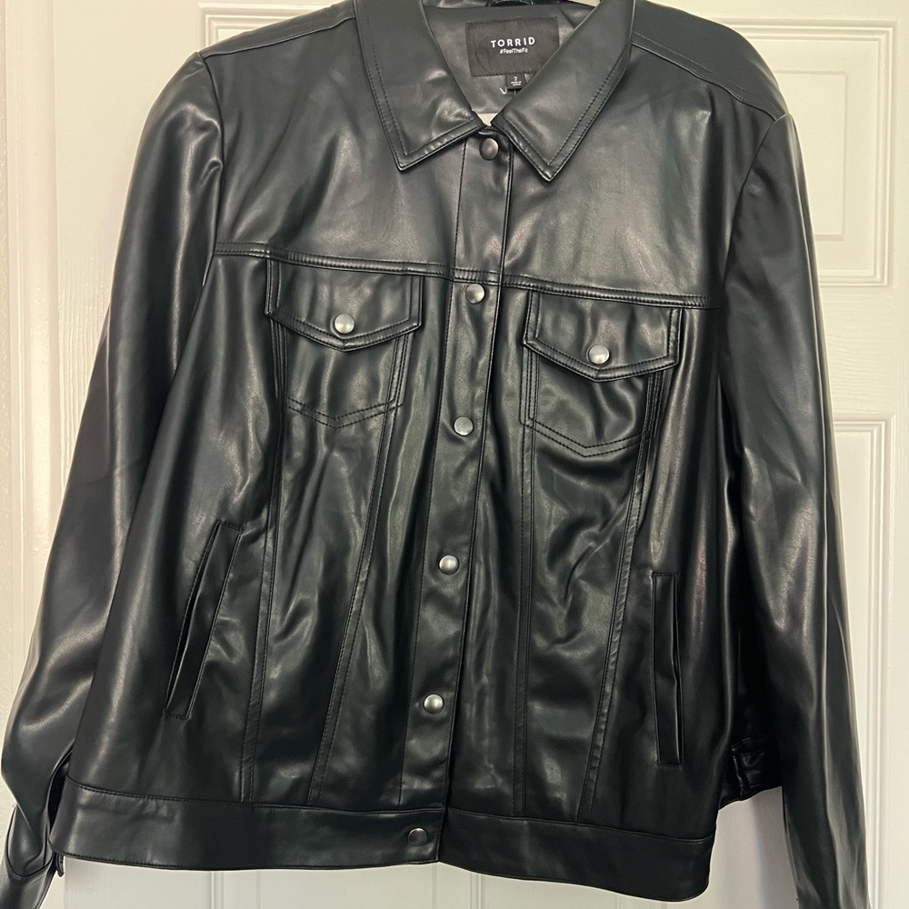 Torrid Black Faux Leather Jacket